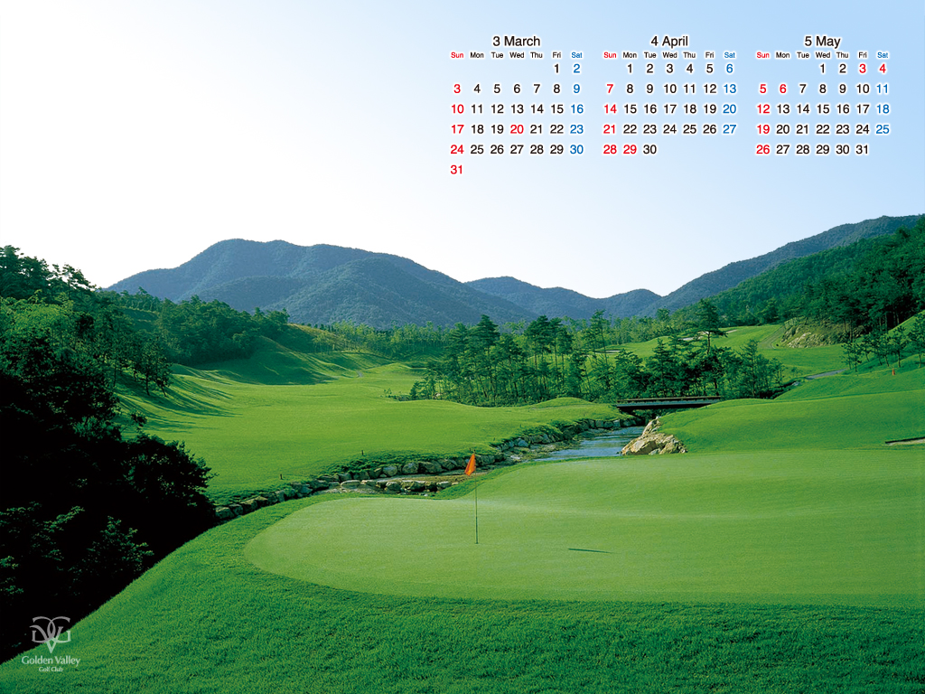 オリジナルカレンダー壁紙無料ダウンロード 会員専用ゴールドプログラム 信和ゴルフグループ